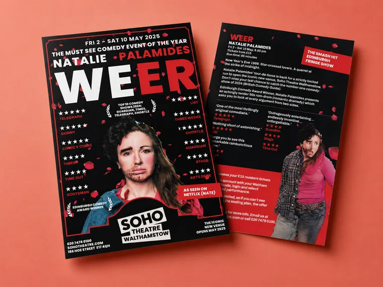 A5 event flyers printed in full colour