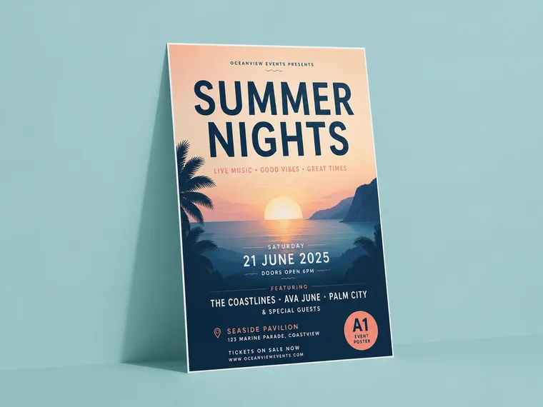 Full colour event poster